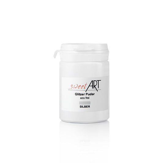Poudre pailletée, argent brillant, Sweet Art, 25 g, parfaite pour ajouter une touche scintillante aux projets d'artisanat et aux décorations