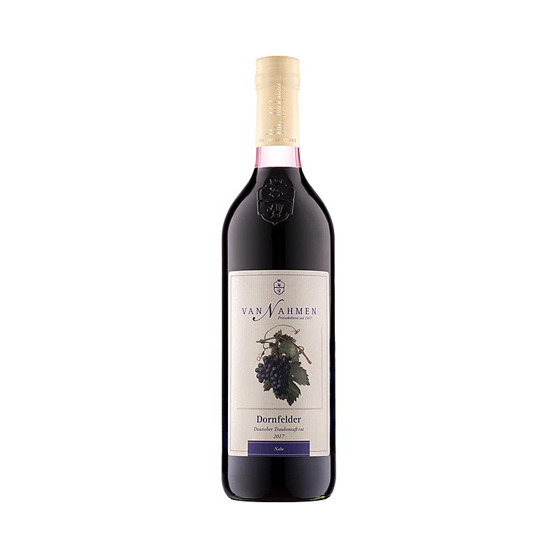 Jus de raisin Dornfelder 100% bio, rouge, 750 ml de Nahmen