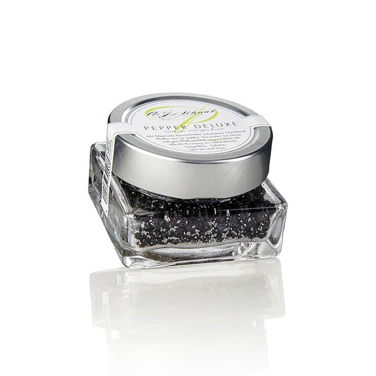 Poivre noir en grains, fermenté avec du sel marin, marque PEPPER DELUXE, 80 g
