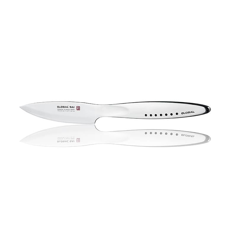 Global SAI-T01 couteau à steak, 11.5cm, 1 pièce - Couteau à steak de 11.5cm en acier inoxydable avec manche ergonomique