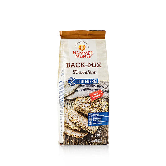 Mélange à pâtisserie sans gluten 500 g, idéal pour la préparation de pains aux céréales, Hammermühle