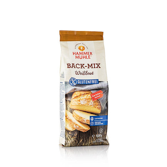 Mélange à pâtisserie sans gluten de Hammermühle, 500 g, pour la fabrication de pain blanc