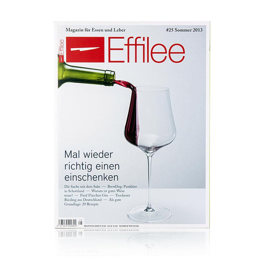 Couverture du numéro 25 d'Effilee - Magazine de l'alimentation et de la vie, avec une imagerie culinaire vibrante et une typographie attrayante.