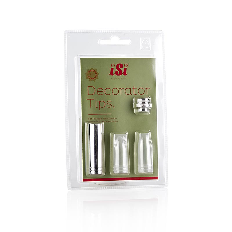 Set de becs à vis en acier inoxydable et plastique, comprenant 3 becs et un adaptateur, 4 pièces