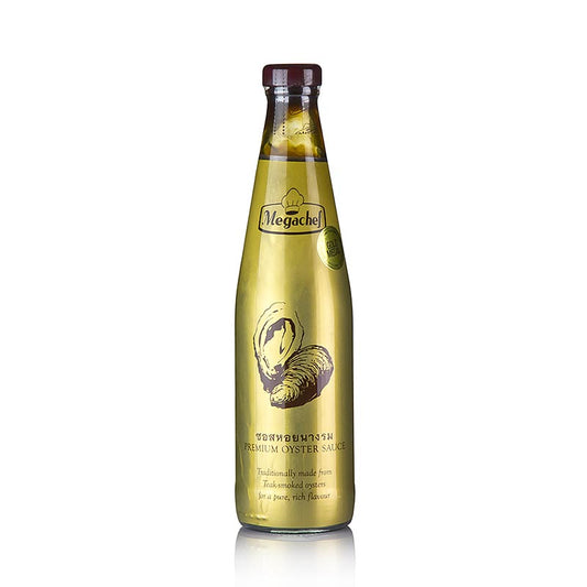 Sauce aux huîtres, sans gluten, Megachef, 500 ml - une bouteille de sauce aux huîtres sans gluten de la marque Megachef d'une contenance de 500 ml
