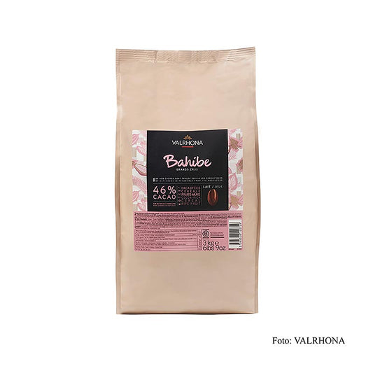 Bahibe, lait entier de couverture, Callets, 46% de cacao, de la République dominicaine, 3 kg, chocolat de haute qualité pour les pâtissiers professionnels et amateurs.