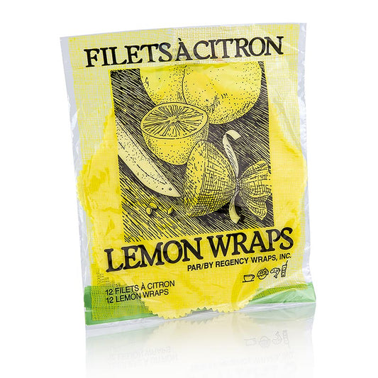 L'original Lemon Wraps - Lemon Wraps jaune avec bande verte, emballé dans un lot de 12 pièces