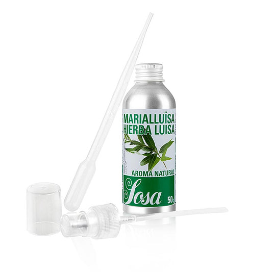 Aroma Natural verveine citronnée liquide 50 g image du produit présentant un extrait naturel de verveine citronnée dans un flacon en verre