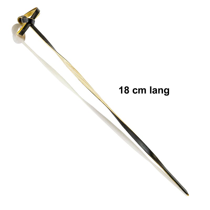 Brochettes durables en bambou, longueur 18 cm, extrémité nouée noire, 250 pièces