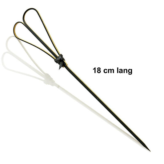 Brochettes en bambou en forme de cœur en noir, 18 cm de long, 100 pièces, idéales pour griller et servir des aliments lors de fêtes et d'événements