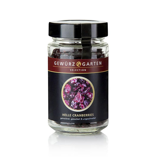 Canneberges claires séchées, non sulfurées et sucrées de Gewürzgarten, 120 g 