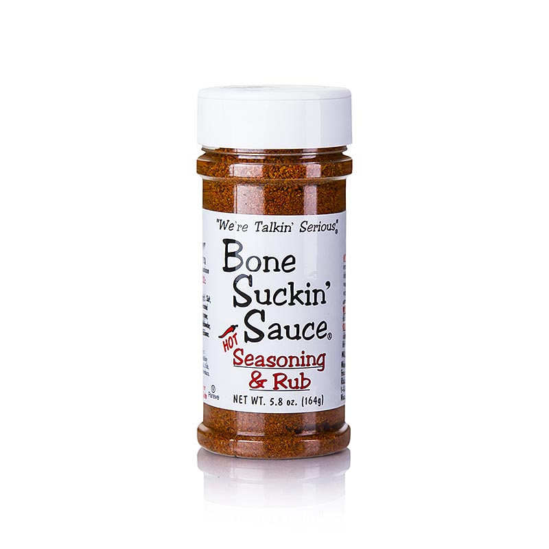 Bone Suckin' Hot Seasoning & Rub, un mélange d'assaisonnements BBQ épicés de Ford's Food, 164g