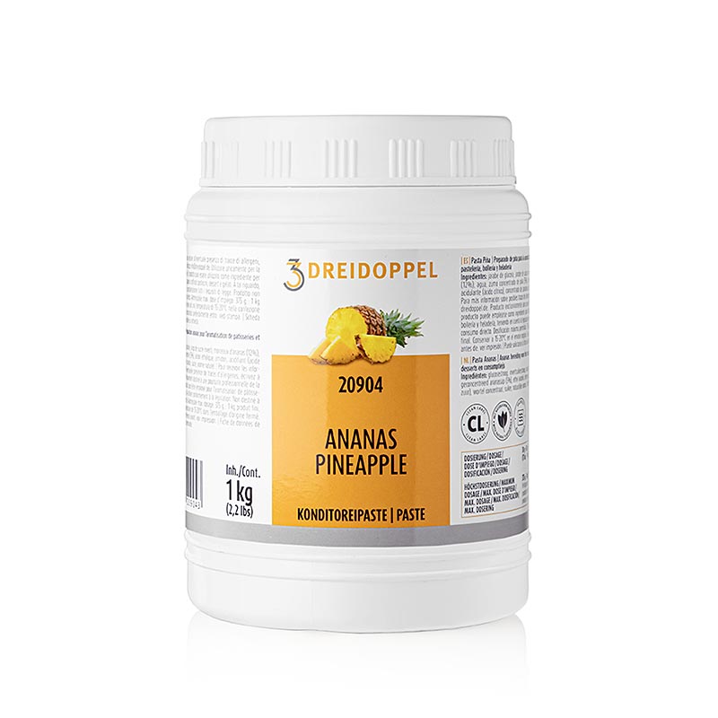 Pâte d'ananas Dreidoppel nr 209 1 kg, une pâte délicieuse et polyvalente à base de fruits, parfaite pour les desserts et les confections.