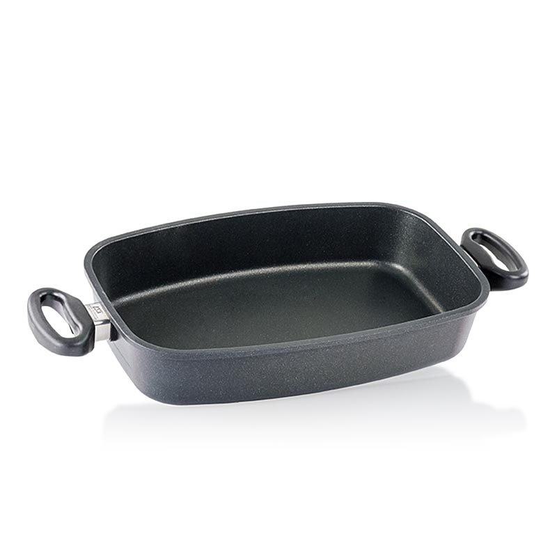 AMT Gastroguss plat à rôtir 33x21cm et 6cm de hauteur, convient pour rôtir la viande et les légumes, 1 pièce
