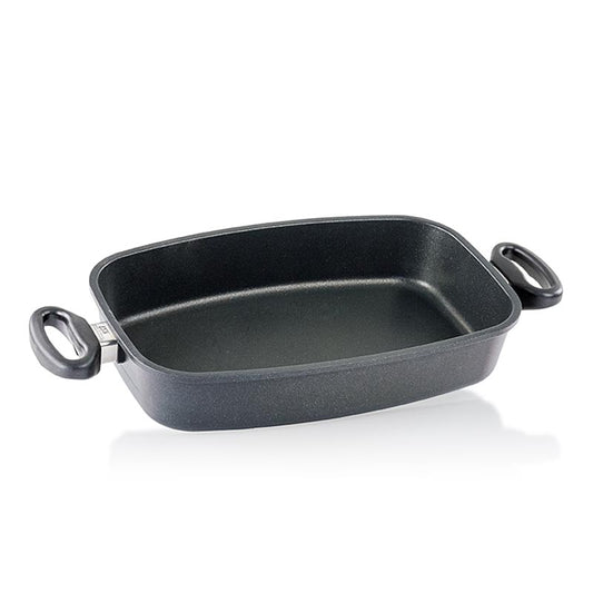 AMT Gastroguss plat à rôtir 33x21cm et 6cm de hauteur, convient pour rôtir la viande et les légumes, 1 pièce