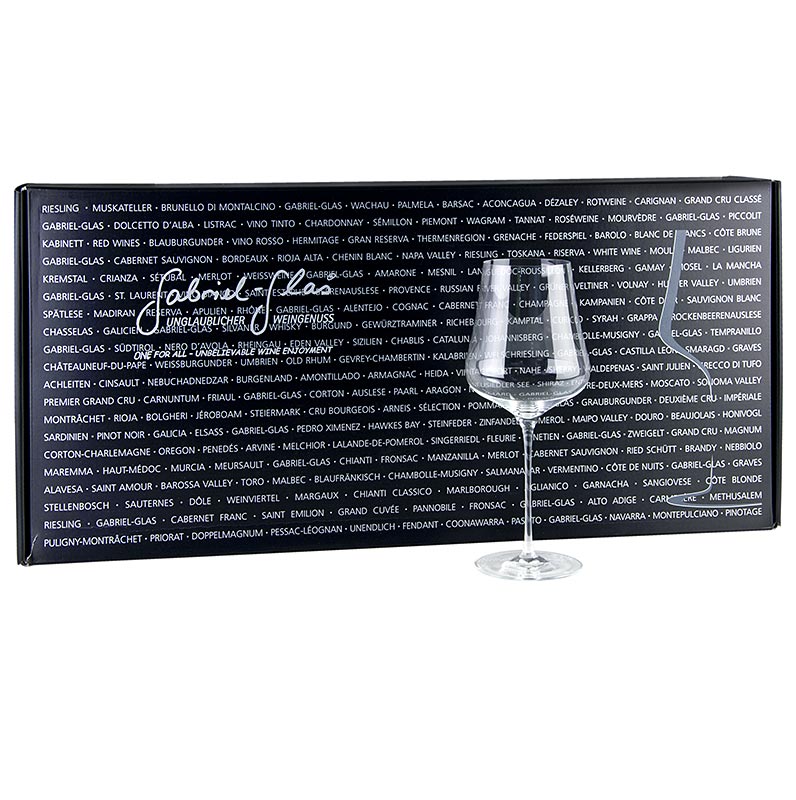 GABRIEL-GLAS© STANDARD, verres à vin de 510 ml, soufflés à la machine, 6 pièces dans un coffret cadeau - Image de l'emballage du produit avec 6 verres à vin de 510 ml soufflés à la machine dans un coffret cadeau