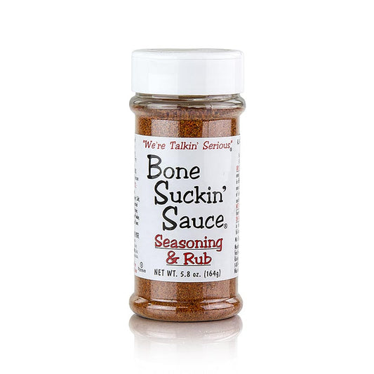 Bone Suckin' Regular Seasoning & Rub, une préparation d'assaisonnement pour barbecue de 164 g de Ford's Food, parfaite pour ajouter de la saveur à vos plats préférés.
