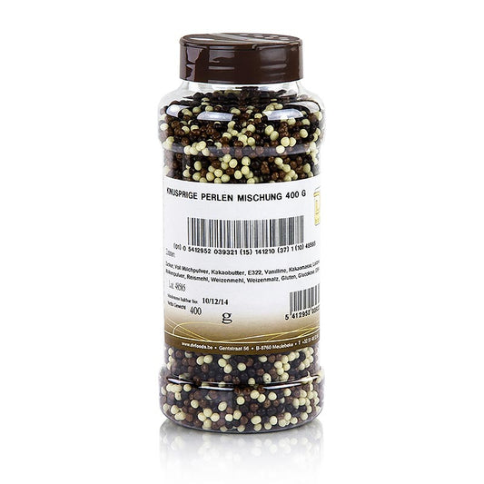 Delicious Crispies Mix avec une couche de chocolat blanc, lait et noir, 400g