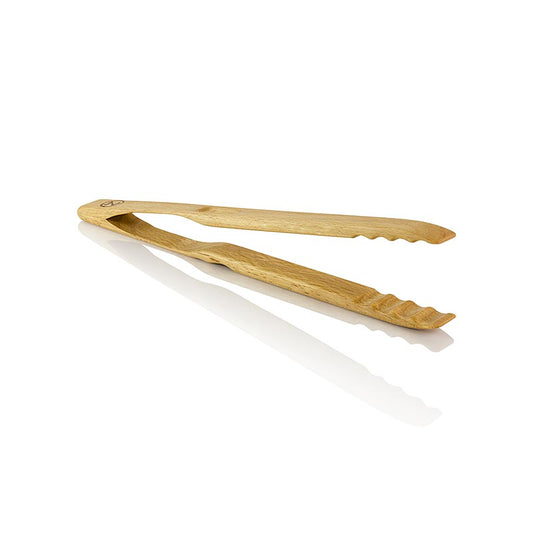 Pince à barbecue de 30 cm, en bois de hêtre robuste, idéale pour manipuler les aliments sur le barbecue, 1 pièce