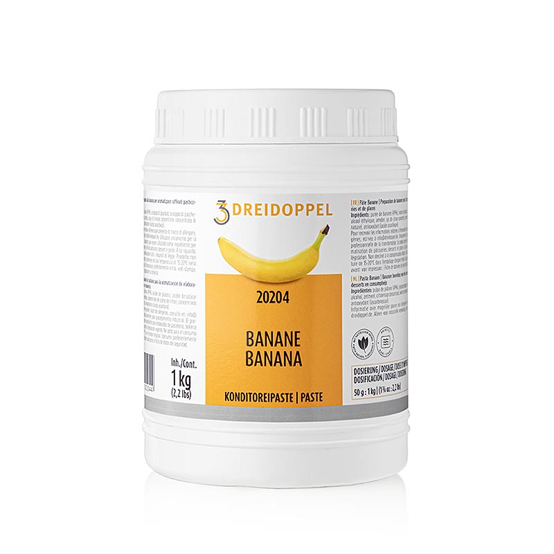 Pâte de banane délicieuse et crémeuse de Dreidoppel, Nr202, 1 kg pour la pâtisserie et les desserts