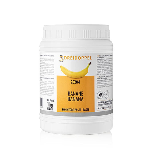 Pâte de banane délicieuse et crémeuse de Dreidoppel, Nr202, 1 kg pour la pâtisserie et les desserts