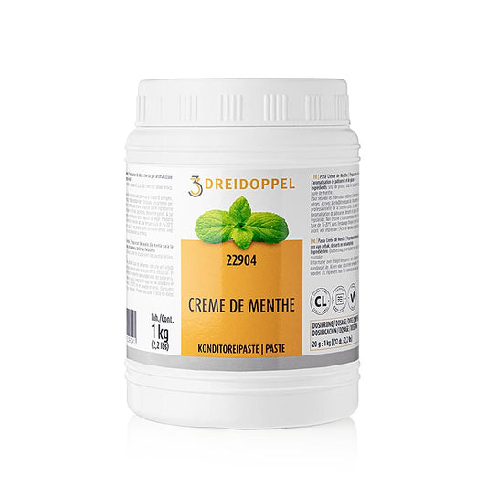 Délicieuse et crémeuse pâte de Crème de menthe de Dreidoppel, Nr229, 1 kg, parfaite pour ajouter une saveur rafraîchissante de menthe à vos desserts et boissons.