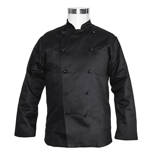 Veste de chef basique en taille L, noire de Karlowsky avec 10 boutons