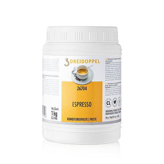 Pâte à espresso, Dreidoppel No267, 1 kg : un mélange de pâte riche et aromatique au goût d'espresso dans un emballage pratique de 1 kg.