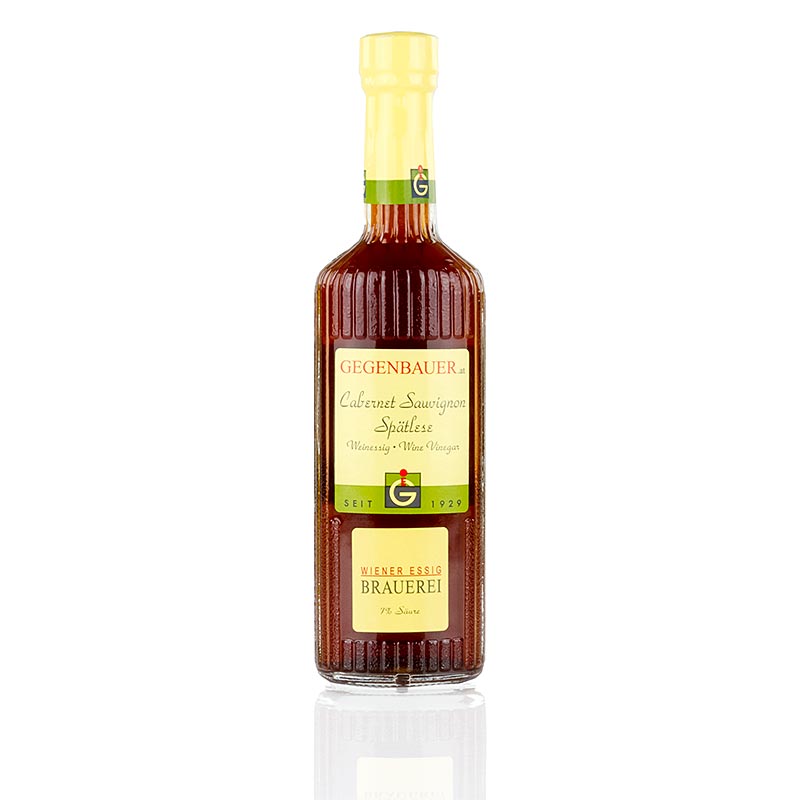 Bouteille de 250ml de vinaigre de vin Cabernet Sauvignon avec 6% d'acidité, parfait pour les salades et les marinades.