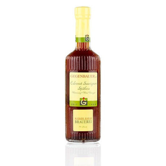 Bouteille de 250ml de vinaigre de vin Cabernet Sauvignon avec 6% d'acidité, parfait pour les salades et les marinades.