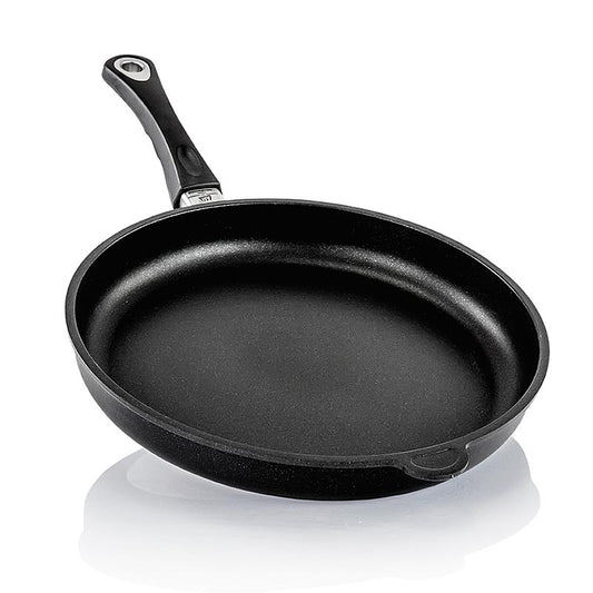 Poêle à frire AMT Gastroguss de 32 cm de diamètre et 5 cm de hauteur, idéale pour la cuisine 