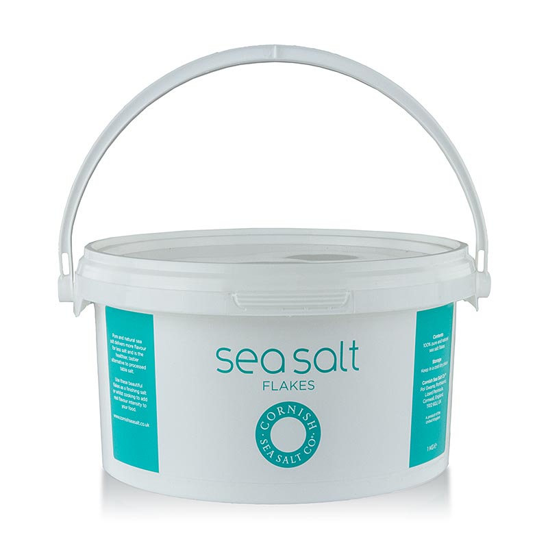 Gros sel de mer en flocons de Cornouailles/Angleterre, 1 kg - sel de mer naturel de haute qualité