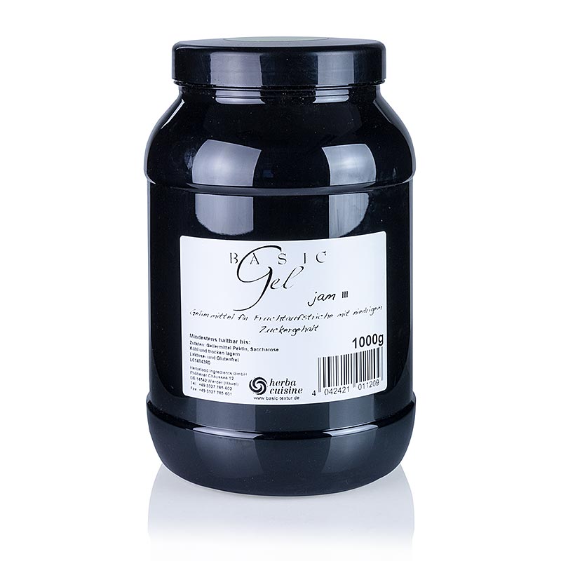 Herbacuisine Basic Gel for Jam 3, vert, vegan, 1 kg - idéal pour la préparation de confitures vegan
