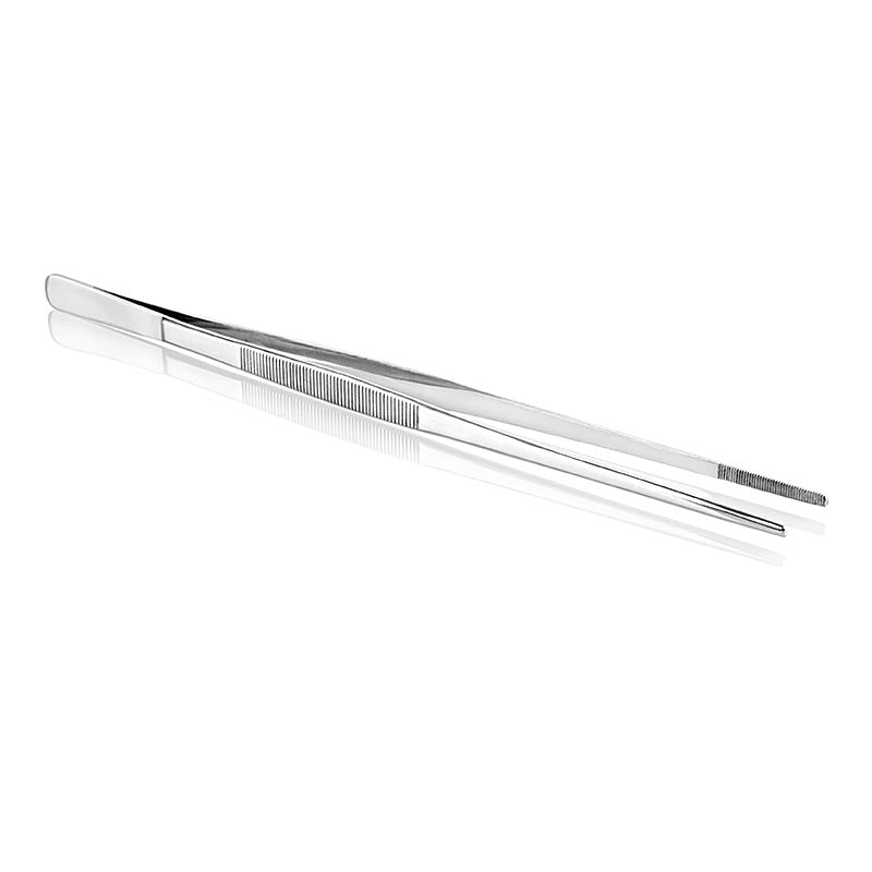 Pince à épiler en acier inoxydable de 30,5 cm de long, modèle droit, idéale pour les travaux de précision