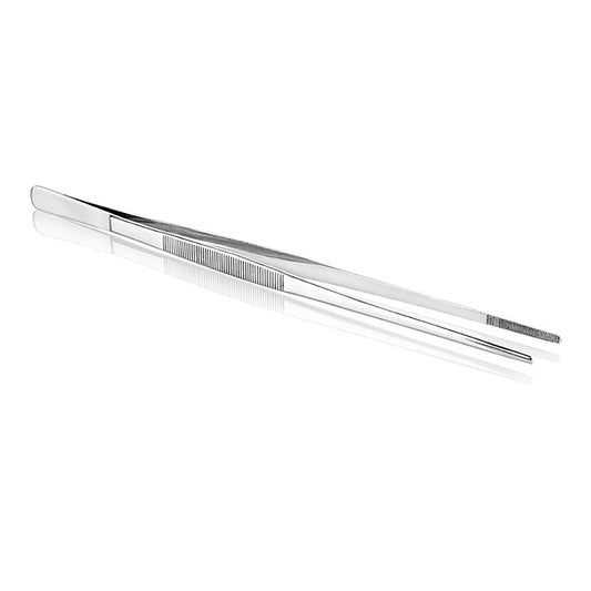 Pince à épiler en acier inoxydable de 30,5 cm de long, modèle droit, idéale pour les travaux de précision
