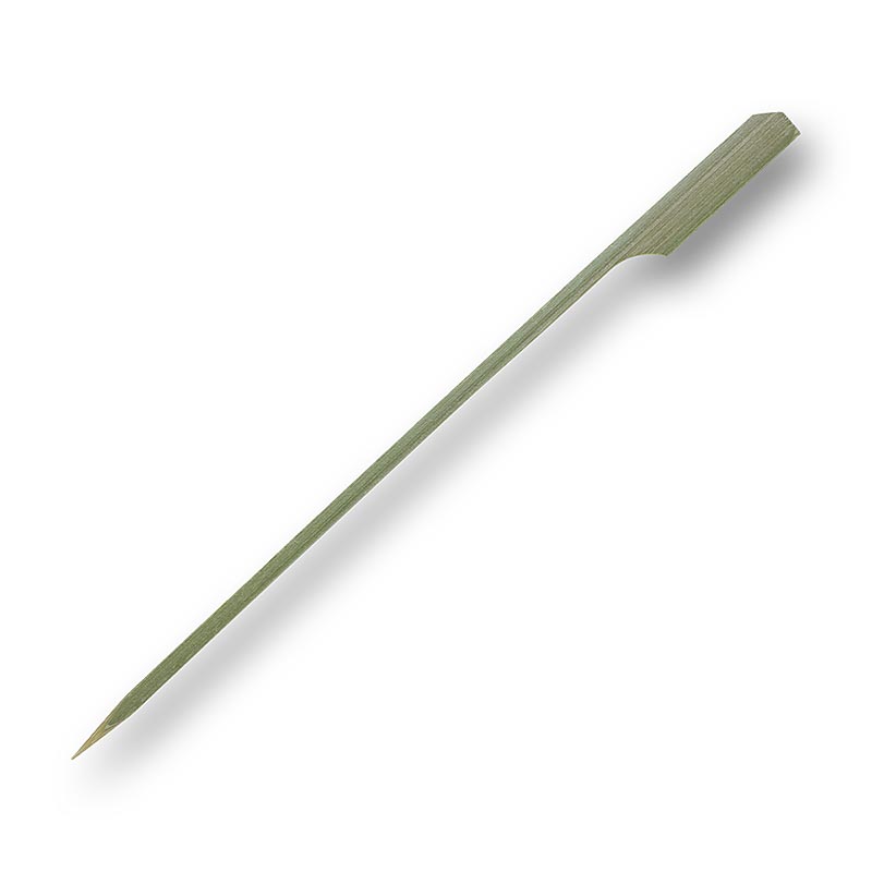 Brochettes en bambou avec extrémité en forme de feuille de 18 cm de long, emballées dans un lot de 100 pièces