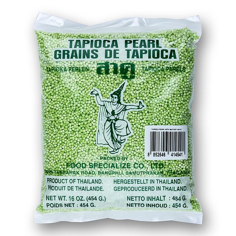 Perles de tapioca, perles vertes au délicieux goût de pandanus, 454 g, parfaites pour les desserts et les boissons