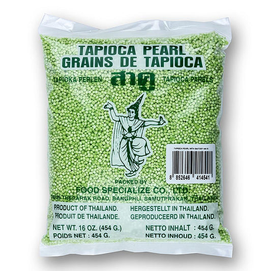 Perles de tapioca, perles vertes au délicieux goût de pandanus, 454 g, parfaites pour les desserts et les boissons