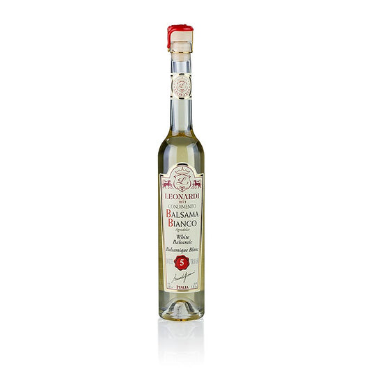 Balsamico Bianco Agrodolce de Leonardi de haute qualité, âgé de 5 ans, vieilli en fûts de chêne, 100 ml