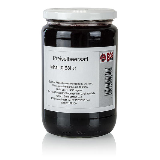 Jus de canneberge 680 ml, issu de l'agriculture biologique et conditionné dans une bouteille durable