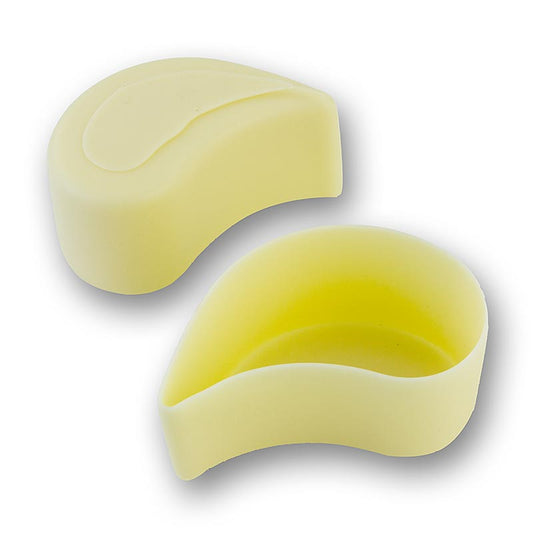 Moule à chocolat Gouttes blanc, 75x45x35mm, Michel Cluizel, 576g, 32 pièces - Moule à chocolat blanc de haute qualité en forme de goutte, 75x45x35mm, 576g, 32 pièces par Michel Cluizel
