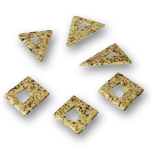 Garniture décorative Blizzard 525g - chocolat blanc, paillettes, triangles et diamants