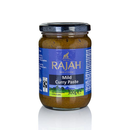Paquet de 300 g de pâte de curry Rajah mild, un produit polyvalent et savoureux
