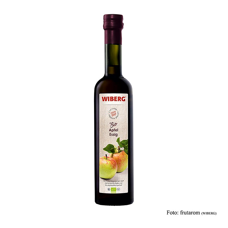 Vinaigre de cidre de pomme trouble biologique Wiberg avec 5% d'acidité, bouteille de 500 ml