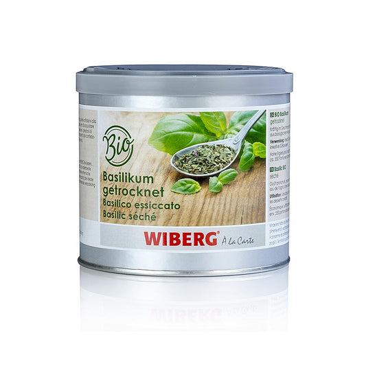 Alt text : Basilic séché biologique, 70g, riche en arôme et en saveur, parfait pour l'assaisonnement et la cuisson des plats