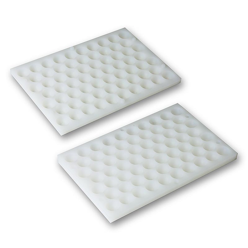 Tapis de cuisson en silicone avec découpes sphériques pour la réalisation de cake pops, 67 pièces de 25mm de diamètre et 8ml de capacité, 1 pièce