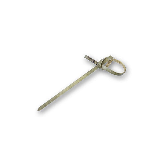 Brochettes en bambou avec extrémité nouée, couleur verte, 7cm de long, paquet de 250 pièces