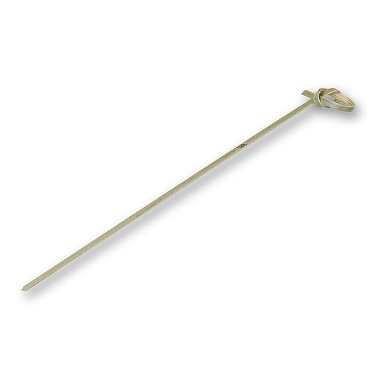 Brochettes en bambou de couleur verte avec extrémité nouée, paquet de 50 pièces