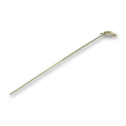 Brochettes en bambou de 18 cm avec extrémité nouée verte, paquet de 100 pièces