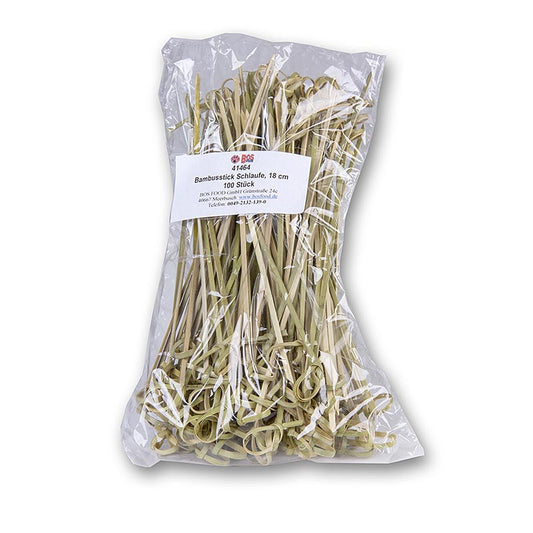 Brochettes durables en bambou de 18 cm avec extrémité nouée verte écologique, paquet de 100 pièces